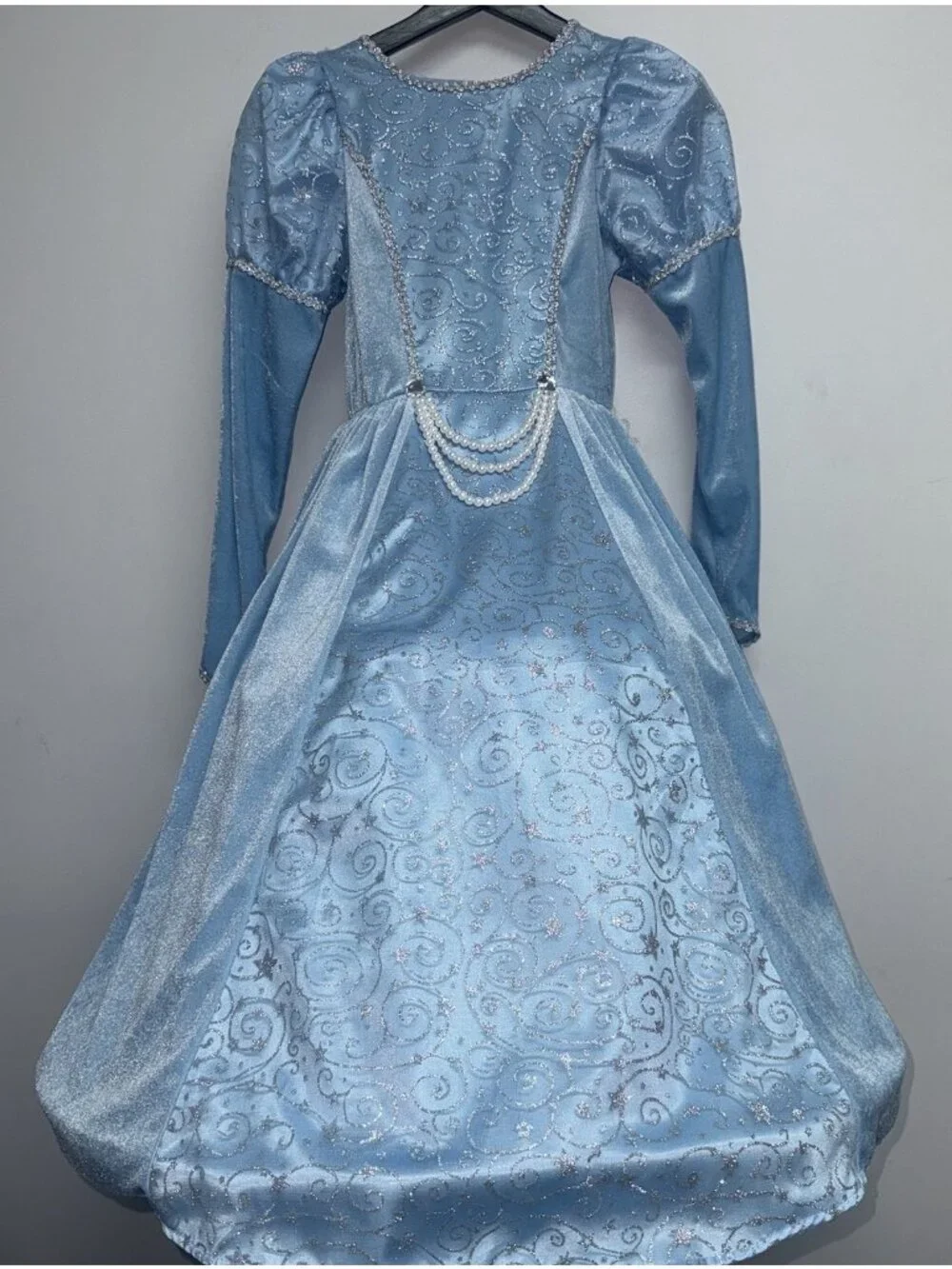 Princess Dress Up Girls Size M 7 8 Cinderella Blue Halloween Costume Cosplay